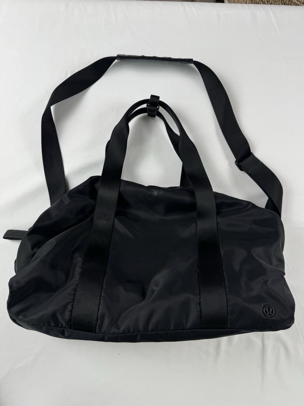 Lululemon Gym Duffle Bag Black Crossbody Double Handle